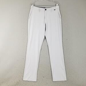 TravisMathew Golf Pants Mens 32 Light Gray Performance Stretch Casual Flat Front